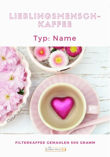 Lieblingsmensch Filterkaffee Gemahlen 500g Vorderseite