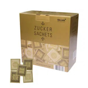 Zucker-Sachets Goldline 750 Stück im Karton von HELLMA