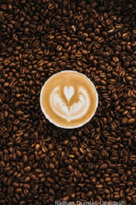 Kaffeebohnen mit Kaffeetasse nathan-dumlao-XOhI_kW_TaM-unsplash